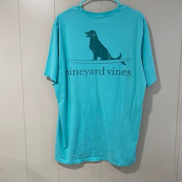 Vineyard Vines Men’s T-Shirt Large – Teal Whale Logo Short Sleeve Tee - Picture 2 of 11